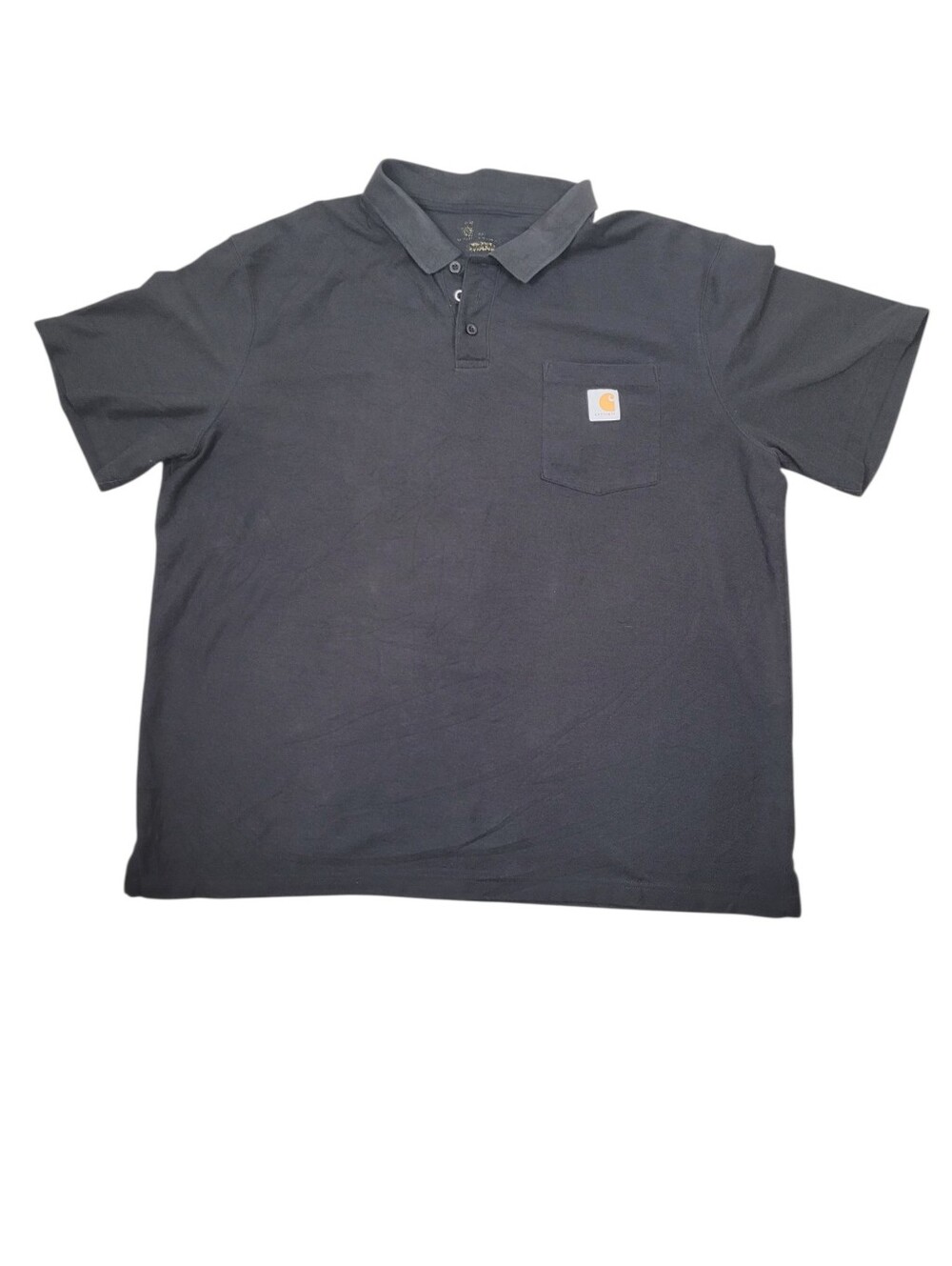 Carhartt Black Classic Logo Polo Shirt Size: 2XL